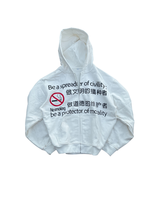 no smoking zipup
